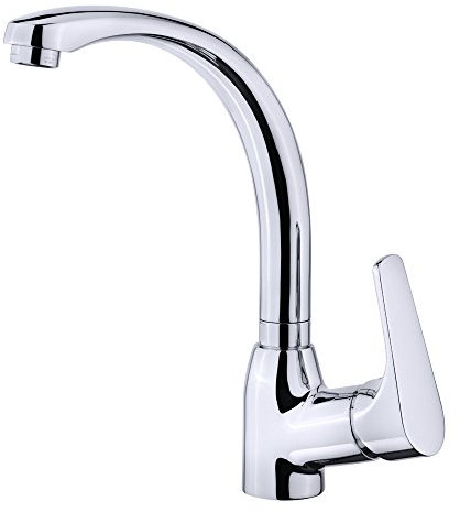 Grifo De Cocina Teka Monomando Mtp 915 Color Cromo Ref 469150200 Caño Giratorio