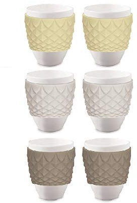 MUG COLAZIONE TAZZA TAZZONE LATTE GRIGIO SCURO BEIGE Chic & Greige Baci Milano