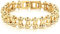 JewelryWe Schmuck Herren Armband, Schwer Biker Link Fahrradkette, Edelstahl, Gold