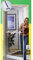 Windhager Insektenschutz Tür Alu Star 100x210cm Braun Mückenschutz 03729