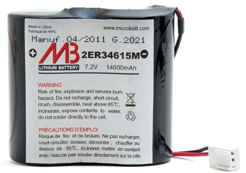 BATTERIE PILE LITHIUM ALARME SAUVEGARDE 7.2V 14Ah