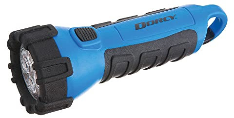Dorcy 150 Lumen Floating Water Resistant LED Flashlight with Carabineer Clip, Blue (41-2514)