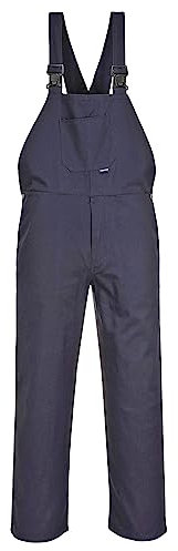 Portwest C881 Salopette in Cotone Regolabile da Uomo Blu Navy, L