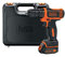 BLACK+DECKER Trapano/Avvitatore 10.8V Litio. Batteria a slitta per un cambio più rapido ed una tenuta più sicura. Luce LED. BDCDD12K-QW