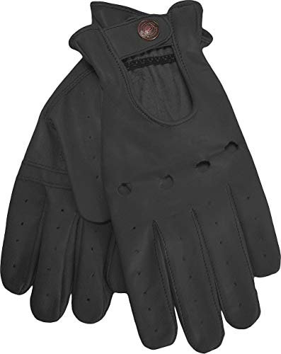 German Wear Herren Driving Autofahrer-Handschuhe Lederhandschuh in schwarz XXL