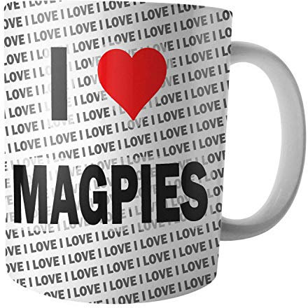 I Love Magpies – Tee – Kaffee – Tasse – Tasse – Geburtstag – Weihnachten – Geschenk