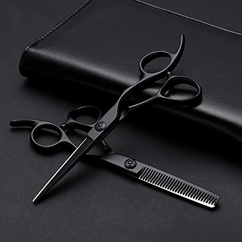 Haarschere Set, 2 Extra Scharfe Haarschneideschere mit Etui, Licht Friseurscheren mit Einseitiger Mikroverzahnung, Perfekter Effilierschere für Damen und Herren