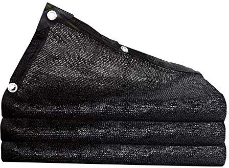 Filet Protection Solaire Noire Bâche de Protection avec Oeillets Résistant aux UV Nuance Écran Solaire Filet pour Plantes à Fleurs de Serre Patio Pelouse Engrener Bâche