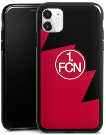 Silikon Hülle kompatibel mit Apple iPhone 11 Case schwarz Handyhülle 1. FC Nürnberg Fanartikel 1. FCN