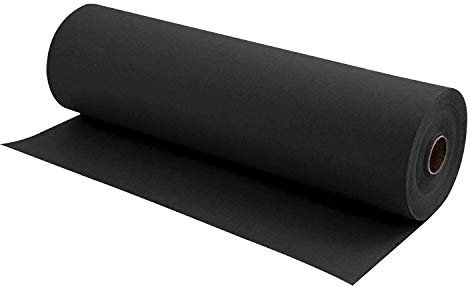 Rouleau de papier Kraft recyclé pour emballage cadeau, emballage, expédition, table, couverture, arts et travaux manuels, 12 x 30 m (noir)