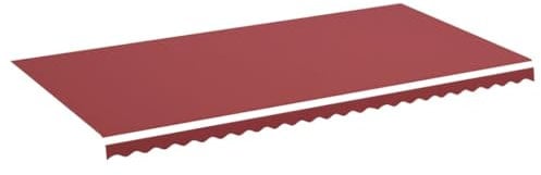 vidaXL Tela de Repuesto para Toldo Parte Superior Dosel Lona Recambio Jardín Patio Terraza Balcón Parasol Refugio Impermeable Rojo Burdeos 6x3 m