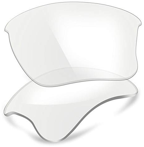 ThunderClap Polycarbonate Lenses Replacement for Oakley Flak Jacket XLJ Sunglasses - Crystal Clear Anti Blue Light