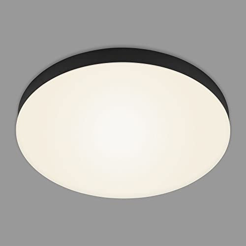 BRILONER - LED Deckenlampe rahmenlos, warmweiße Lichtfarbe, 24,5 Watt, 2400 Lumen, Lampe, LED Deckenleuchte, Wohnzimmerlampe, Schlafzimmerlampe, Küchenlampe, 38,7x3,6 cm, Schwarz