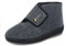 SCHAWOS Herren Filz Hausschuh 6060 warm gefüttert Schurwolle Klettverschluss Hausstiefel (45 EU, Dunkelgrau, Numeric_45)