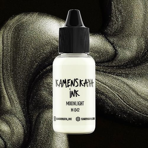 KAMENSKAYA Perlmutt Alkoholtinte M-042 Mondlicht – Alcohol Ink, 15 ml | Perlmutt-Tinte mit Chamäleon-Effekt für Alcohol Ink Art und als Farbe für Epoxidharz, Pearl Chameleons