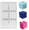 6 Löcher Kerzenform Silikon, Kerzen Silikonform, 3D DIY Silikon Kerzenwachs Formen, Seife Form 3D zum Gießen, Cube Kerzengiessformen, DIY Backwerkzeuge für Handgemachte, Seife, Pudding, Kuchen