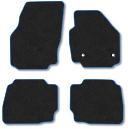 Ford Mondeo (2010-2014) Carpet Car Mats | Blue Edge Trim Tailored Fit Floor Mats Full Coverage Protection Accessories Easy Clean Anti Slip Made in the UK