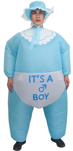 IRETG Säugling Aufblasbares Kostüm für Erwachsene Overall Lustige Baby Anzug Fancy Kleid für Halloween Weihnachten Cosplay Party