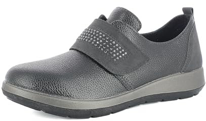 inblu Scarpa Donna Strappo Sneakers Brillantini Leggere Comode Slip On da Ginnastica Pantofole Comode IB-WG0045 (Nero,36)