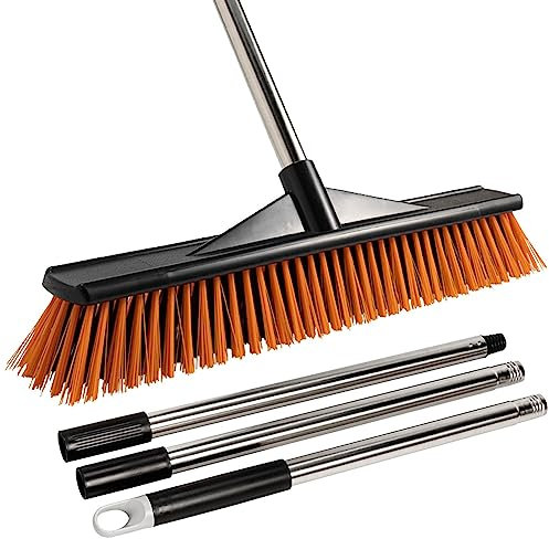 Kasmole Brosse à récurer Les sols - Autolaveuse Portable pour Le récurage des sols,Brosse de Balayage extérieure Portable pour sols, Brosse de Nettoyage de Brosse de récurage pour balcons,