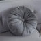 35 cm rundes Sofakissen, Samt, Überwurfkissen, weich, plissiert, Meditation, Bodenkissen, Heimdekorationskissen für Wohnzimmer, Sofa, Bett, Auto, Stuhl (Grau)