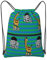 SJOAOAA Kordelzugbeutel Roller Derby Tiere Kordelzug Reißverschluss Rucksack Wasserabweisend String Bag Sport Rucksack Gym Sack Mit Seitentasche Für Männer Frauen, Schwarz , One size