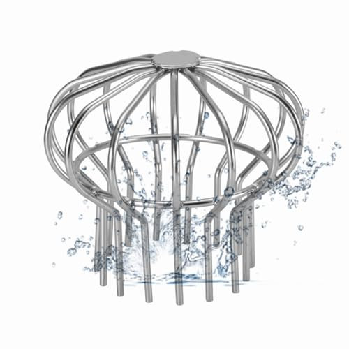 Parafoglie per Canali di Gronda, Acciaio Inossidabile Griglia di Scolo Acqua Piovana, Anti Foglie Protezioni per Grondaie per Tetto Cortile Giardino Terra (Tubo 110)