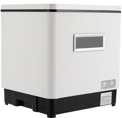 Mini Geschirrspüler, Tragbarer 220V Tischgeschirrspüler mit Kondensationstrocknung für Kleine Wohnungen Wohnmobil Schlafsäle Weiß