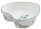 VoOqo Suppenschalen, Ramen-Schalen, Große herzförmige Salatschüssel mit grünem Blattmuster, Nudelschüssel, 700 ml Keramik-Ramenschalen, Müslischalen for Abendessen, grün
