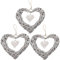 Alipis 3pcs Heart Craft Hanging Xmas Door Wreath - Wedding Wicker Rattan Grapevine Heart Shaped Christmas Tree Handicrafts Willow