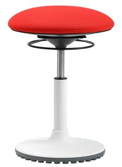 TOPSTAR Living Chair Move höhenverstellbarer Bürohocker, ergonomischer Arbeitshocker, drehbarer Sitz, Sitzhöhe von 45-58 cm, rot