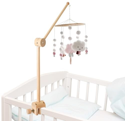 Mobile Halterung für Mobile Baby, Mobile Halterung Holz, Mobile Aufhängung für Babybett, Wickeltisch und Laufstall