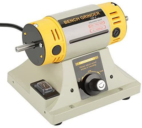 350-W-Elektroschleifer-Poliermaschine für Schmuckdrehmaschinenmotor, Solides Gehäuse, Geringe Vibration, Vorgeschmierte Kugellager, Staubdichtes Motorgehäuse für Werkbank