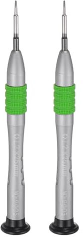 sourcing map 2pcs Precision Phillips Screwdriver 1.2mm Magnetic Cross Head Mini Pen Style Screw Driver with Non-Slip Handle for Eyeglasses Watch Laptop Electronic, Green