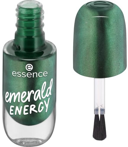 essence gel nail colour, Nagellack, Nr. 73, Grün, langanhaltend, Expressergebnis, schnelltrocknend, glänzend, farbintensiv, vegan, ohne Mikroplastikpartikel, ohne Parfüm, ohne Parabene, 1er Pack (8ml)