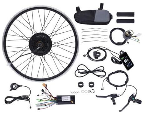 Taozhiyy E-Bike Conversion Kit 24 Zoll, Elektrofahrräder Umbausatz Hinterrad 36V 500W, Elektrofahrrad Umbausatz Kit mit Dual Mode Controller(für V-Brake Scheibenbremse & 36V 13Ah Akku)