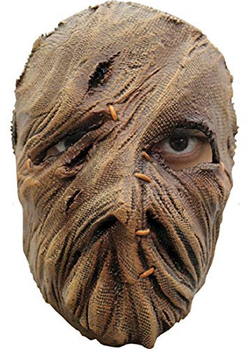 Einäugige Vogelscheuche Maske des Grauens aus Latex - Erwachsenen Horror Kostüm Halbmaske - ideal für Halloween, Karneval, Motto- & Grusel-Party