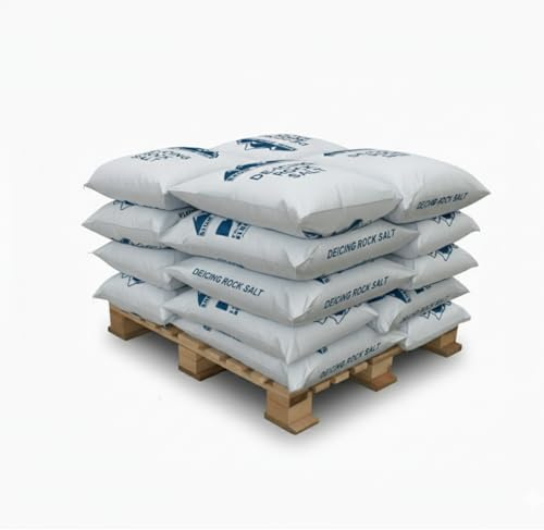 White Rock Salt Half Pallet, De-Icing Grit Salt for Driveways Paths Roads | For driveways, paths and roads, winter snow and ice melting, outdoor de-icing salt