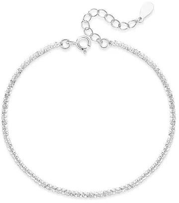 SWZEC Crystalli Sternenlicht-Halsketten-Silberset (Bundle 2er Set)