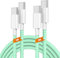 2Pack 2M USB C to USB C Charger Cable, 60W Type C Fast Charging Wire Lead Long for Apple iPhone 16 Pro Max/15 Plus/iPad Green