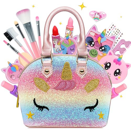 Kinderschminke Set M채dchen Kinder Make Up Set Kinder Schminkkoffer M채dchen Spielzeug,Kinder Schminkset M채dchen,Halloween Weihnachts Geburtstags Geschenke f체r M채dchen 4-12 Jahre