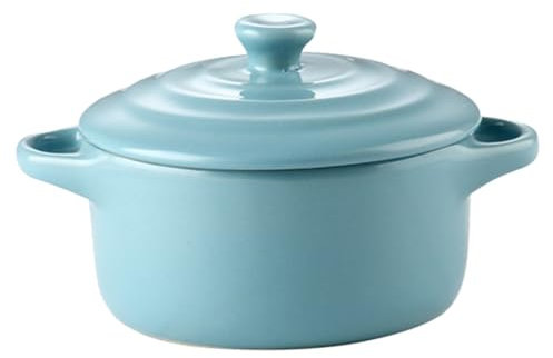 OKUMEYR Cuenco De Cerámica Para Microondas y Horno Con Tapa Para Guiso y Estofado