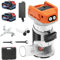 Yofuly Cordless Palm Router for Makita 18V 21V Battery - 2Pcs * 3.0Ah Battery 30000RPM 800W Wood Router Trimmer Tool 40mm Stroke Height Hand Router for Woodworking