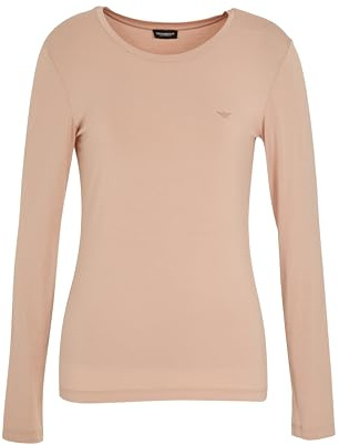 Emporio Armani Damen Essential Studs T-Shirt, Rose, M