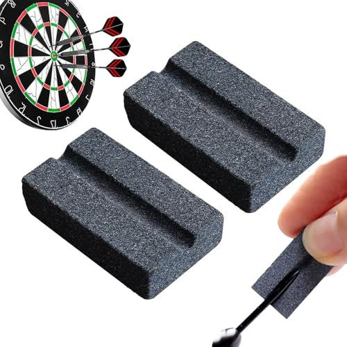 2 Stück Dart Schleifstein Für Metall Darts, Dart Sharpener Für Steel Dartpfeile, Dart Burrs Remover Werkzeug, Stahlspitze Schärfen Zubehör Werkzeug Für Dartspitze, Flüge, Pfeil, Messer, Schere