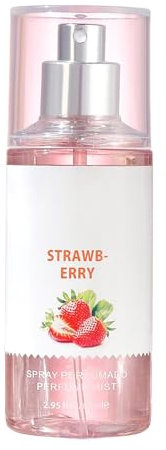 Parfum pour femme, parfums femme, brume parfumée, brume corporelle parfumée, vaporisateur de parfum longue durée, brume capillaire et corporelle, hydrate et nourrit la peau (fraise)