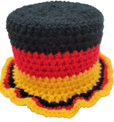 Generisch Klohut, Klopapierschoner, Klopapiermütze, Klorollenmütze, Klorollenschoner Deutschland, schwarz rot gelb
