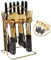 MOUNTTU Set de Cubiertos de 24 Piezas, cucharadas de Acero Inoxidable cucharas y Cuchillos con Soporte, Mango cómodo y Pulido de Espejo, 6 Personas