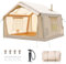 Ytaoeo Aufblasbares Zelt Outdoor Camping Zelt für 4-6 Personen mit Kaminöffnung Aufblasbares Campingzelt aus Wasserdichtem Oxford-Stoff Air Glamping Zelte für 4 Jahreszeiten Camping