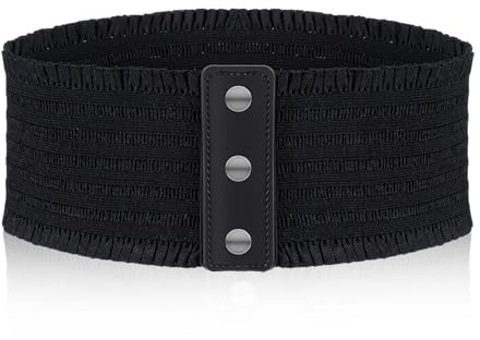 JIEYAO Breite Elastische Taille Gürtel für Frauen,Taillengürtel Damen Breit mit Druckknopf Korsett für Kleider